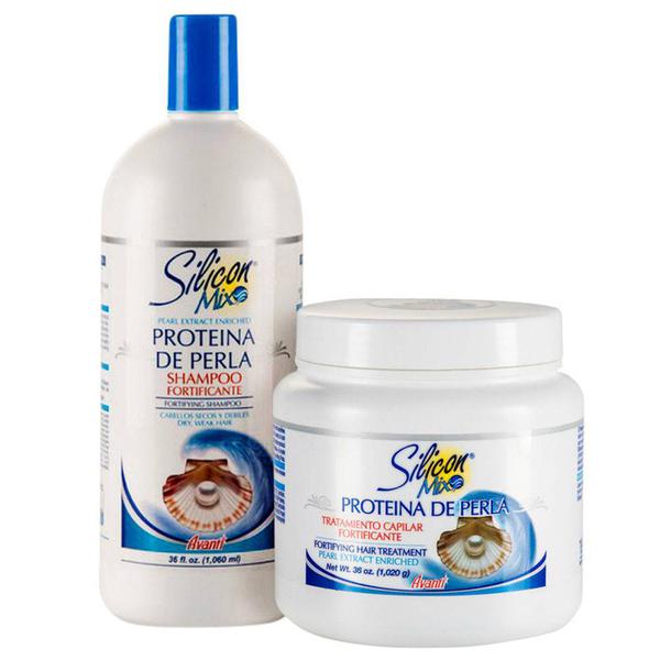Silicon Mix Shampoo 1,060ml + Mascara Proteina de Perla 1,020ml