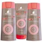 Kit Silicone Force Shampoo Condicionado E Leavein Barrominas