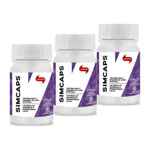 Kit 3 Simcaps Mix de Probióticos - Vitafor - 30 Cápsulas