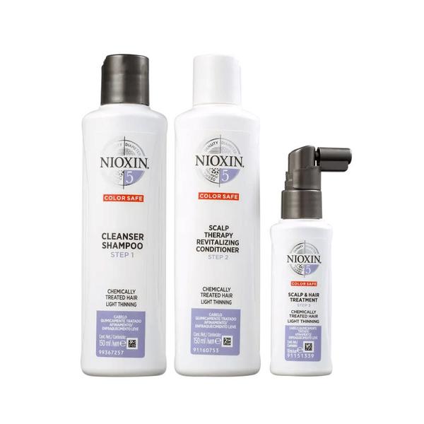 Kit Sistema 5 Nioxin Shampoo 150ml + Condicionador 150ml + Tratamento 50ml
