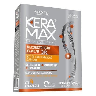 Kit Skafe Reconstrução Capilar 3R Cauterização - Shampoo + Concentrado + Condicionador + Leave-In Ki