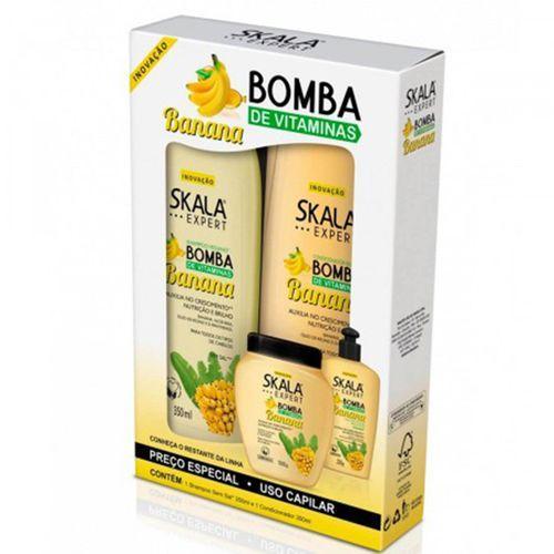 Kit Skala Shampoo Condicionador 350ml Bomba Banana
