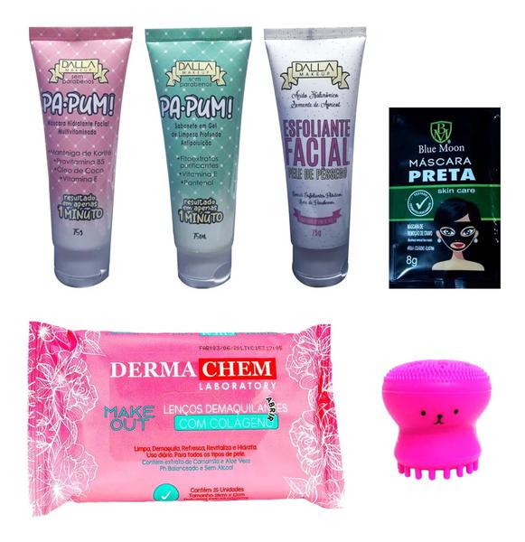 Kit Skin Care Pa Pum Limpeza Facial Hidratação Skincare - Dalla Makeup