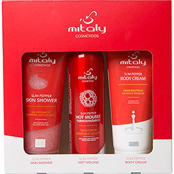 Kit Slim Pepper Mitaly (Skin Shower + Body Cream + Hot Mousse + Medic Magic)