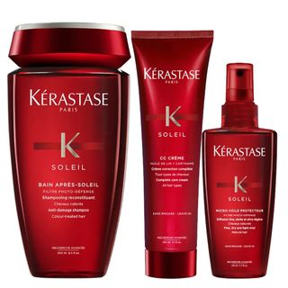Kit Soleil Kérastase - Shampoo + CC Crème + Fluido Protetor Kit