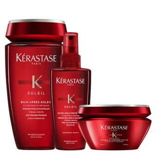 Kit Soleil Kérastase - Shampoo + Máscara + Fluído Protetor Kit