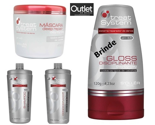 Kit Soller Shampoo e Condicionador Day By Day+ Mascara + Gloss