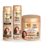 Kit SOS Cachos Radiance Shampoo, Condicionador e Máscara Salon Line