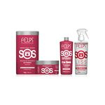 Kit SOS Felps - Mascara 1 Kg, Mascara 300g, Shampoo 250 e Thermo Protetor 230 ml