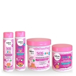 Kit SOS Kids Shampoo+Condicionador+Máscara+Ativador 1kg Salon Line