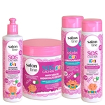 Kit SOS Kids Shampoo + Condicionador + Máscara + Ativador de Cachos