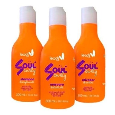 Kit Soul Curly Leads Care Shampoo, Máscara e Ativador 300ml