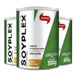 Kit 3 Soy Plex Proteína de Soja - Vitafor - 300g Banana
