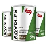 Kit 3 Soy Plex Proteína de Soja - Vitafor - 300g Chocolate