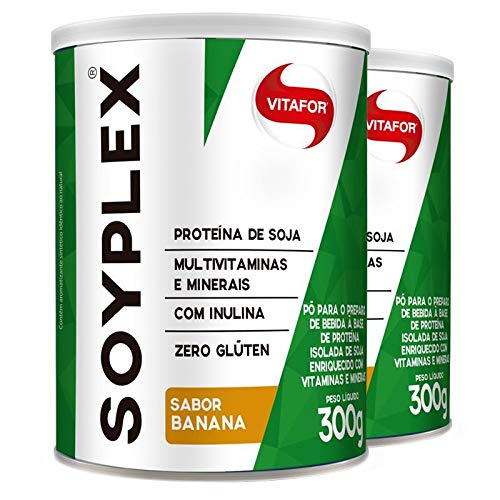 Kit 2 SoyPlex Proteína de Soja Vitafor 300g Banana