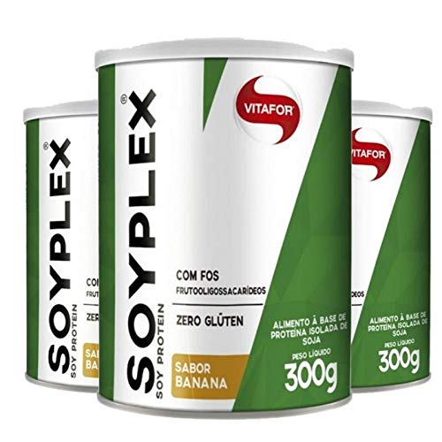Kit 3 SoyPlex Proteína de Soja Vitafor 300g Banana