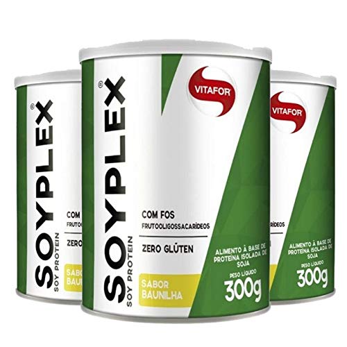 Kit 3 SoyPlex Proteína de Soja Vitafor 300g Baunilha
