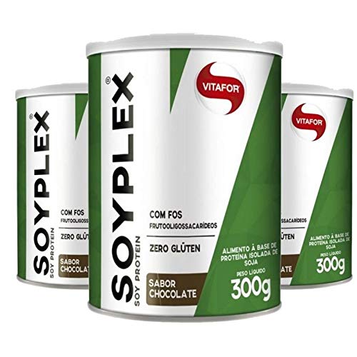 Kit 3 SoyPlex Proteína de Soja Vitafor 300g Chocolate