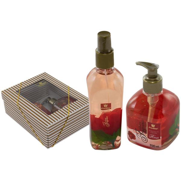 Kit Spray Aromático Sabonete Líquido Fragrância Rosas Vermelhas - Proaloe