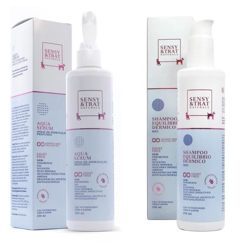 Kit Spray de Hidratação Profunda Aqua Serum Sensy & Trat + Shampoo Equilíbrio Dérmico Sensy & Trat - Centagro