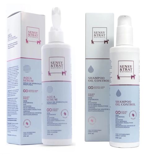 Kit Spray de Hidratação Profunda Aqua Serum Sensy & Trat + Shampoo Oil Control Sensy & Trat - Centagro