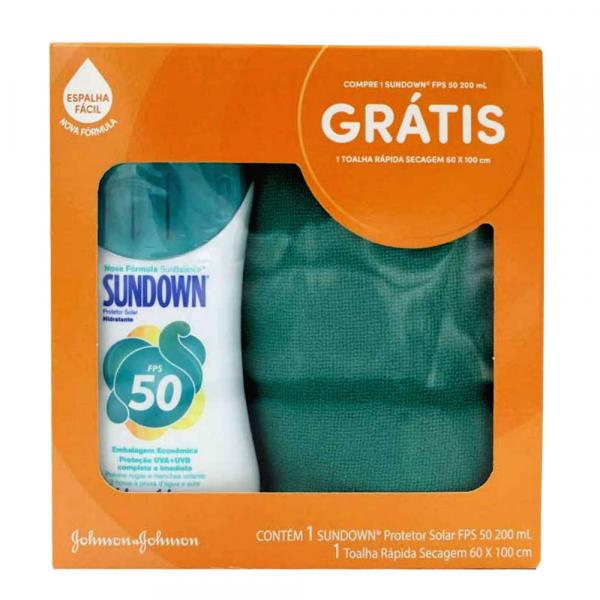 Kit Sundown Protetor Solar FPS50 Grátis Toalha Johnson Saúde