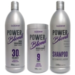 Kit Super Loiros PowerBlond Agua Oxigenada 30 volumes + Pó Descolorante + Shampoo Desamarelador