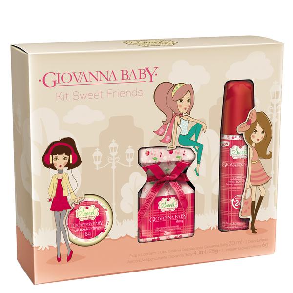 Kit Sweet Friends Cherry Giovanna Baby - Perfume 20ml + Desodorante 40ml + Lip Balm 6g