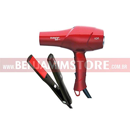 Kit Taiff Red Ion - Secador 1900W + Chapinha de Cabelo Taiff Red Ion