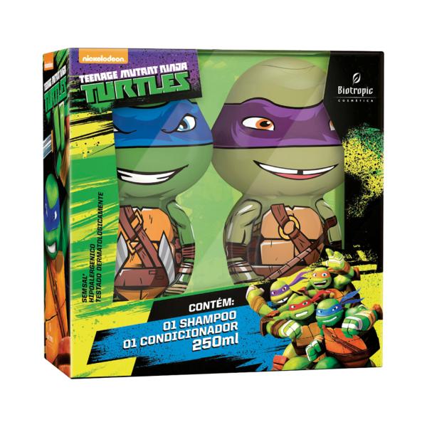 Kit Tartarugas Ninja - Shampoo Leonardo + Cond Donatello 250ml - Biotropic