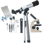 Kit Telescópio E Microscópio Monocular