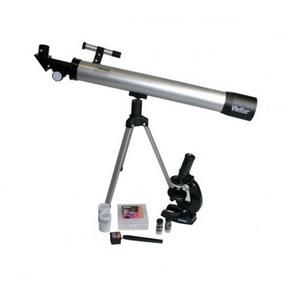 Kit Telescópio e Microscópio Vivitar / Distância Focal de 600 Mm / Tubo em Alumínio / 30 Cm de Altur