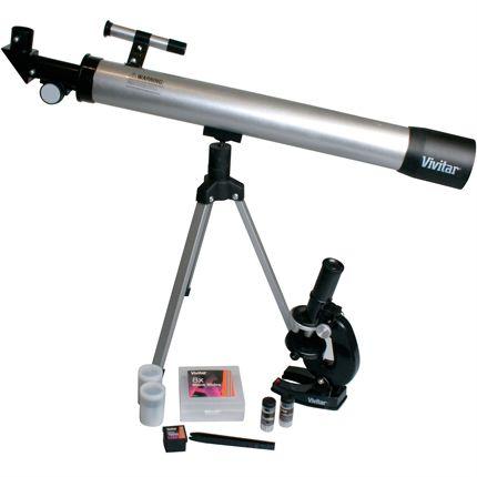Kit Telescópio e Microscópio Vivtelmic30 Vivitar