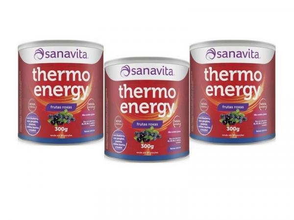 Kit 3 Thermo Energy Sanavita Frutas Roxas 300g