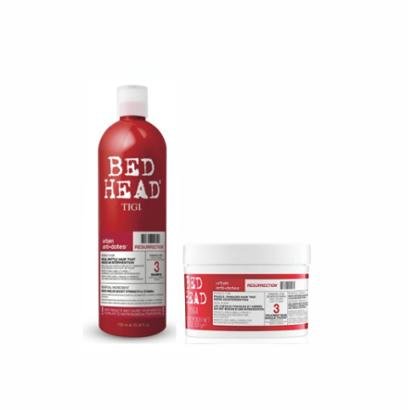 Kit Tigi Bed Head Urban Antidotes Resurrection 1 Shampoo 750ml + 1 Máscara Reparação 200g