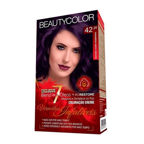 Kit Tintura Beauty Color Vermelhos Infalíveis - Marsala Violet Misterioso 42.26