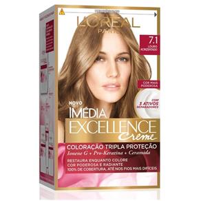 Kit Tintura Imédia Excellence L`Oréal Louro Acinzentado 7.1
