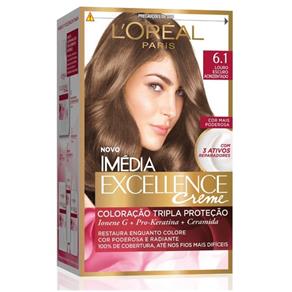 Kit Tintura Imédia Excellence L`Oréal Louro Escuro Acinzentado 6.1