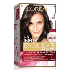 Kit Tintura Imédia Excellence L`Oréal Preto Classico 2