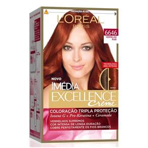 Kit Tintura Imédia Excellence L`Oréal Vermelho Rubi 6646