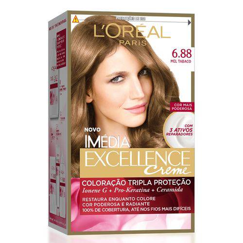 Kit Tintura Imédia Excellence L'Oréal Mel Tabaco 6.88