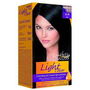 Kit Tintura Light Color Salon Line - Ligth Color 2.0 Preto