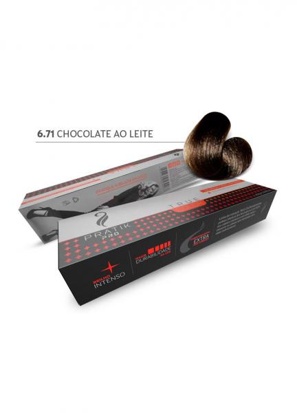 Kit 6 Tinturas de Cabelos Pratik Pro 6.71 Chocolate ao Leite