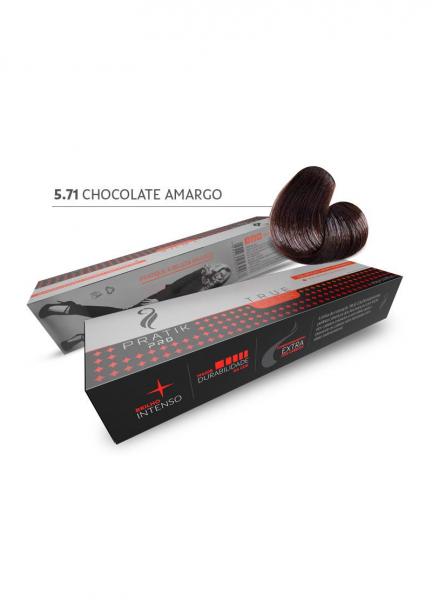 Kit 3 Tinturas para Cabelos Pratik Pro 5.71 Chocolate Amargo