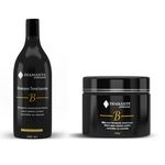 Kit Tonalizante Black Shampoo e Mascara Profissional para cabelos pretos Diamante Profissional