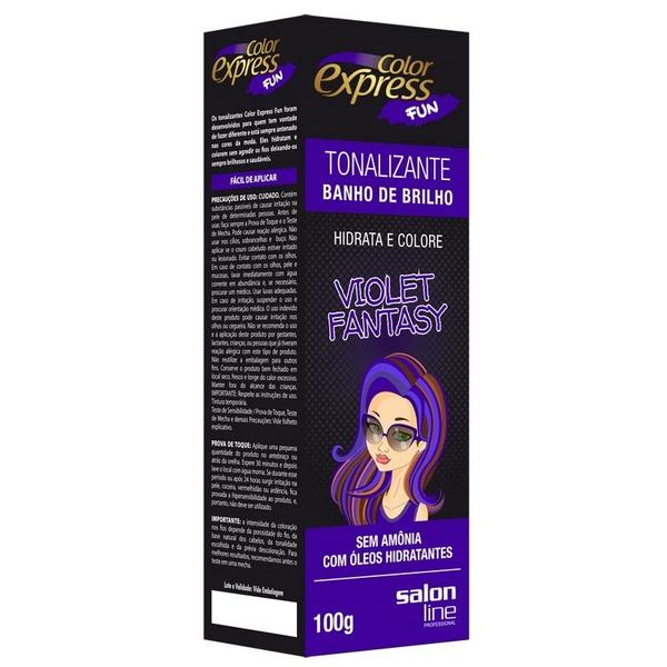 Kit Tonalizante Color Express Fun Salon Line Violet Fantasy 100g