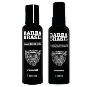 Kit - Tônico para Crescimento Barba e Shampoo - Barba Brasil