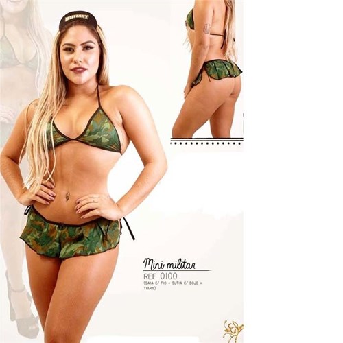 Kit Top Fantasia Feminina Militar Sexy - Jeito Sexy