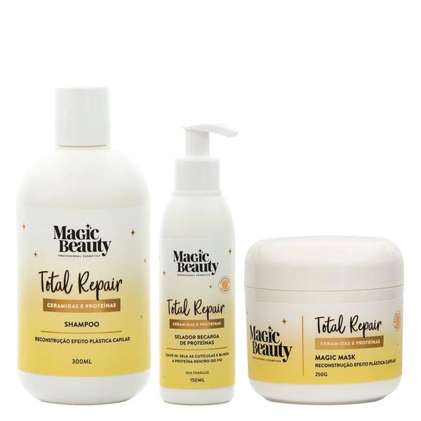 Kit Total Repair Magic Beauty - Shampoo + Condicionador + Leave-in