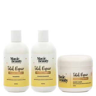 Kit Total Repair Magic Beauty - Shampoo + Condicionador + Máscara Kit